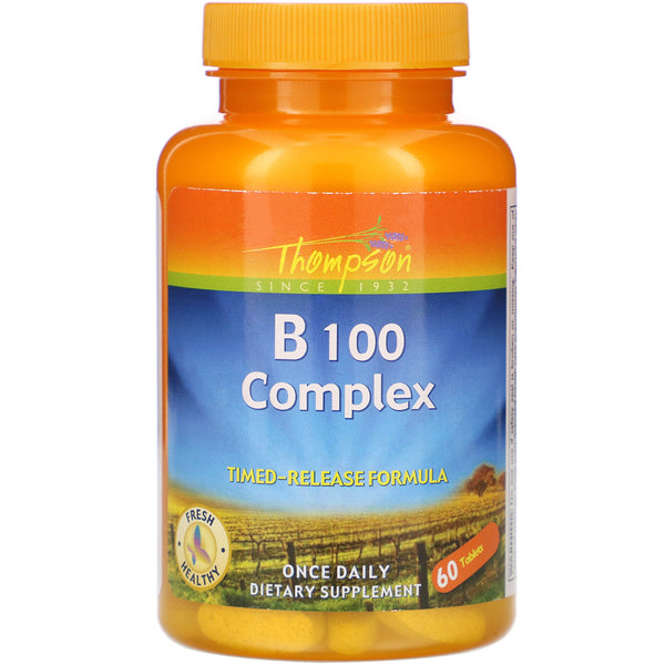 Thompson, B 100 Complex, 60 Tablets - The Supplement Shop