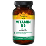 Country Life, Vitamin B6, 100 mg, 100 Tablets - The Supplement Shop
