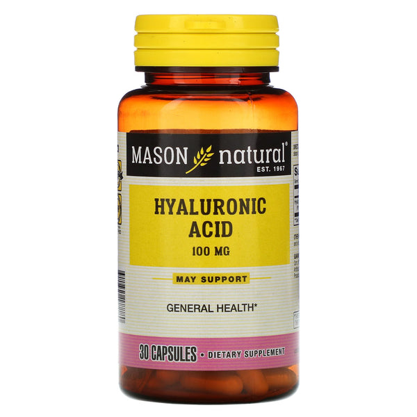 Mason Natural, Hyaluronic Acid, 100 mg, 30 Capsules - The Supplement Shop