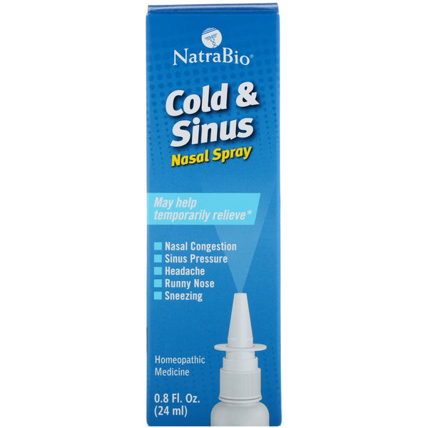 NatraBio, Cold & Sinus, Nasal Spray, 0.8 fl oz (24 ml) - The Supplement Shop