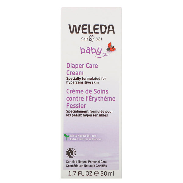 Weleda, Baby, Diaper Care Cream, White Mallow Extracts, 1.7 fl oz (50 ml) - The Supplement Shop