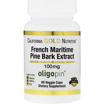 California Gold Nutrition, French Maritime Pine Bark Extract, Oligopin, Antioxidant Polyphenol, 100 mg, 60 Veggie Caps