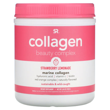 Sports Research, Collagen Beauty Complex, Marine Collagen, Strawberry Lemonade, 6.34 oz (180 g)