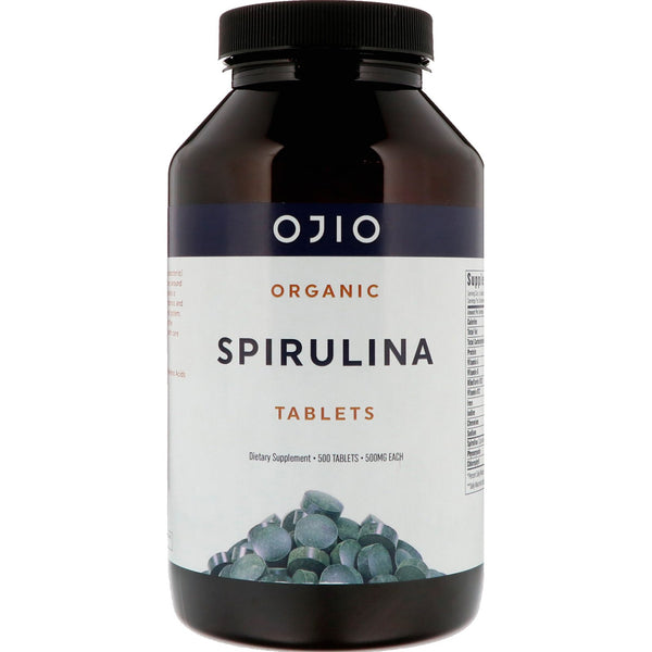 Ojio, Organic Spirulina, 500 mg, 500 Tablets
