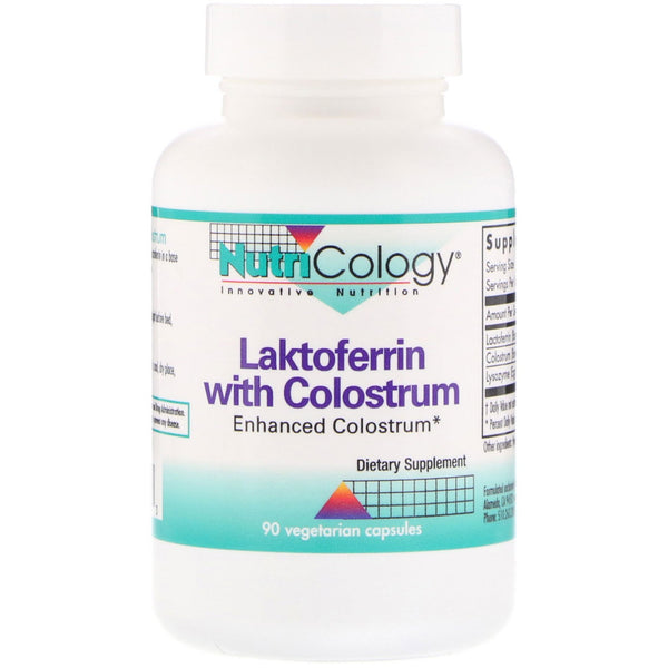 Nutricology, Laktoferrin with Colostrum, 90 Vegetarian Capsules - The Supplement Shop