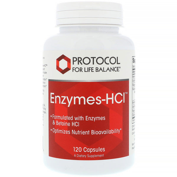 Protocol for Life Balance, Enzymes-HCI, 120 Capsules - The Supplement Shop