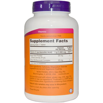Now Foods, C-1000, With Rose Hips and Bioflavonoids, 250 Tablets