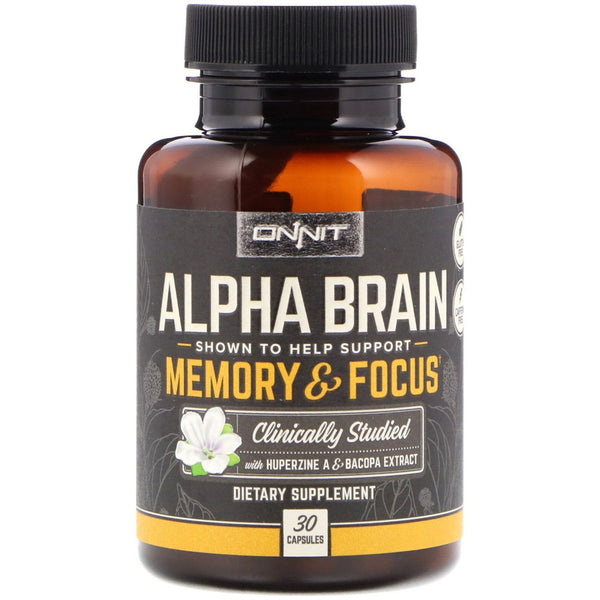 Onnit, Alpha Brain, Memory & Focus, 30 Capsules - The Supplement Shop