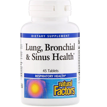 Natural Factors, Lung, Bronchial & Sinus Health, 45 Tablets