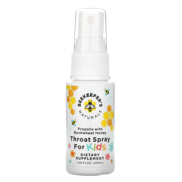 Beekeeper's Naturals, Propolis Throat Spray for Kids, 1.06 fl oz (30 ml) - The Supplement Shop
