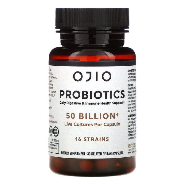 Ojio, Probiotics, 50 Billion, 30 Delayed Release Capsules - The Supplement Shop
