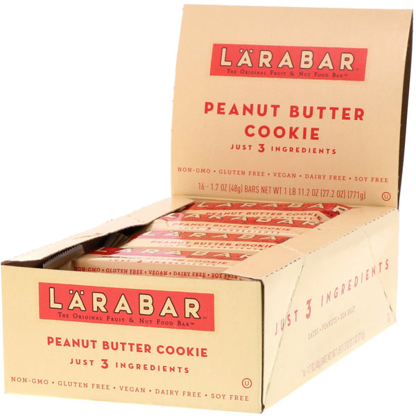Larabar, Peanut Butter Cookie, 16 Bars, 1.7 oz (48 g) Each - The Supplement Shop