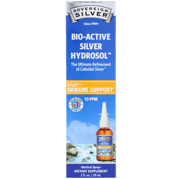 Sovereign Silver, Bio-Active Silver Hydrosol, Vertical Spray, 10 ppm, 2 fl oz (59 ml) - The Supplement Shop