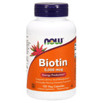 Now Foods, Biotin, 5,000 mcg, 120 Veg Capsules - The Supplement Shop
