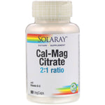 Solaray, Cal-Mag Citrate with Vitamin D-2, 90 VegCaps - The Supplement Shop