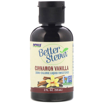 Now Foods, Better Stevia, Zero-Calorie Liquid Sweetener, Cinnamon Vanilla, 2 fl oz (60 ml)