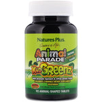 Nature's Plus, Source of Life, Animal Parade, Kid Greenz with Broccoli, Spinach, Natural Tropical Fruit Flavor, 90 Animal-Shaped Tablets - The Supplement Shop