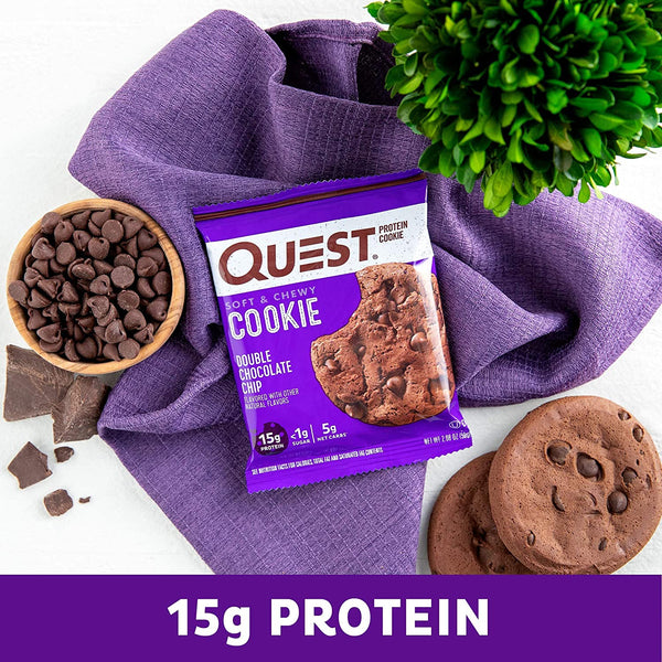 Quest Nutrition, Protein Cookie, Double Chocolate Chip 59g CLEARANCE