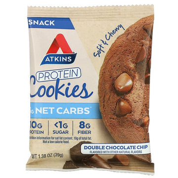 Atkins, Snack, Protein Cookie, Double Chocolate Chip (39 g)