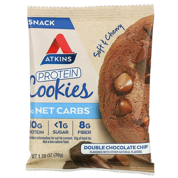Atkins, Snack, Protein Cookie, Double Chocolate Chip (39 g)