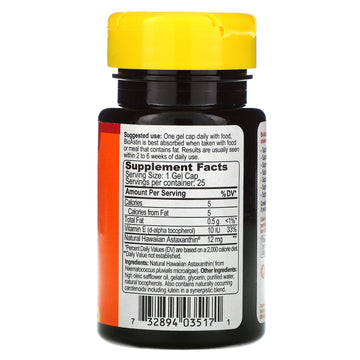 Nutrex Hawaii, BioAstin, Hawaiian Astaxanthin, 12 mg, 25 Gel Caps