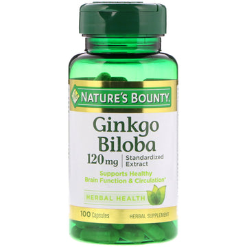 Nature's Bounty, Ginkgo Biloba, 120 mg, 100 Capsules
