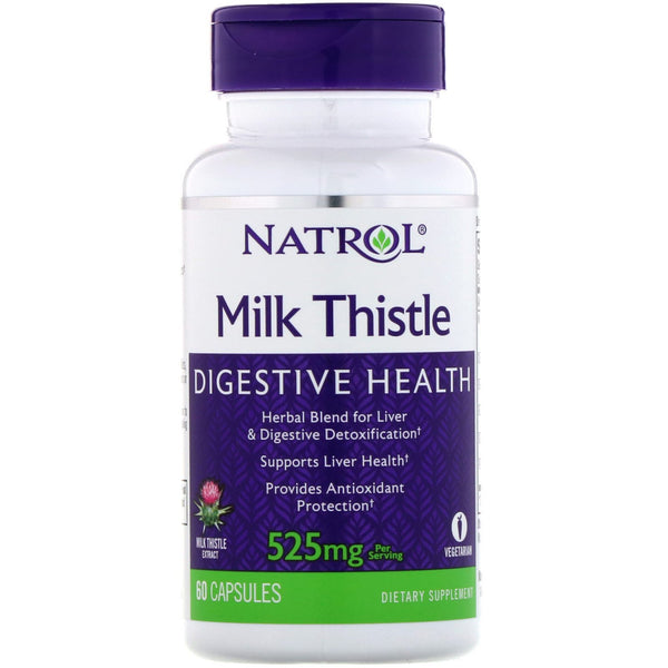 Natrol, Milk Thistle , 525 mg, 60 Capsules - The Supplement Shop