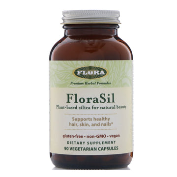 Flora, FloraSil, Plant Based Silica for Natural Beauty, 90 Vegetarian Capsules