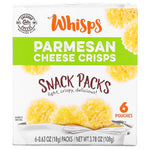 Whisps, Parmesan Cheese Crisps, Snack Packs, 6 Pouches, 0.63 oz (18 g) Each - The Supplement Shop