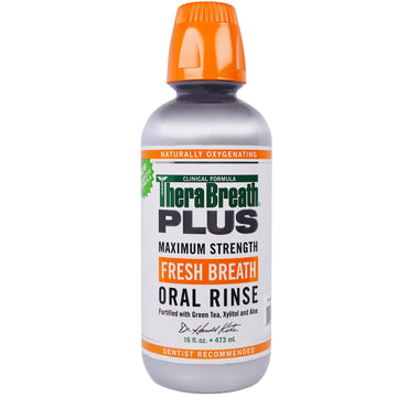 TheraBreath, Plus Maximum Strength Fresh Breath Oral Rinse, 16 fl oz (473 ml)