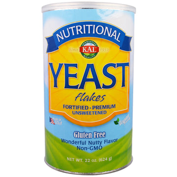 KAL, Nutritional Yeast Flakes, Unsweetened, 22 oz (624 g)