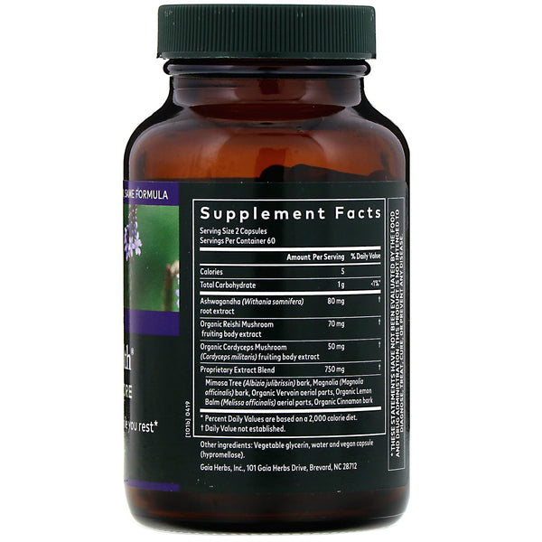Gaia Herbs, Adrenal Health, Nightly Restore, 120 Vegan Liquid Phyto-Caps - The Supplement Shop