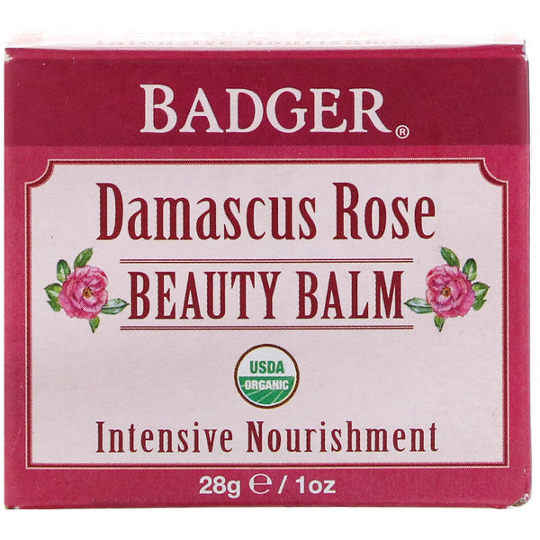 Badger Company, Organic, Beauty Balm, Damascus Rose, 1 oz (28 g) - The Supplement Shop