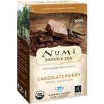 Numi Tea, Organic Tea, Pu-Erh Tea, Chocolate Pu-Erh, 16 Tea Bags, 1.24 oz (35.2 g) - The Supplement Shop