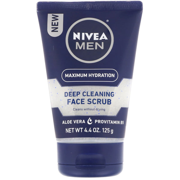 Nivea, Men, Deep Cleaning Face Scrub, Maximum Hydration, 4.4 oz (125 g) - The Supplement Shop
