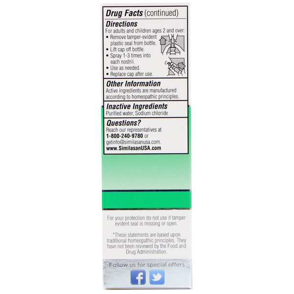 Similasan, Sinus Relief Nasal Mist, 0.68 fl oz (20 ml) - The Supplement Shop