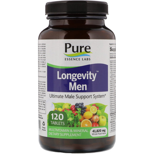Pure Essence, Longevity Men, 120 Tablets - The Supplement Shop