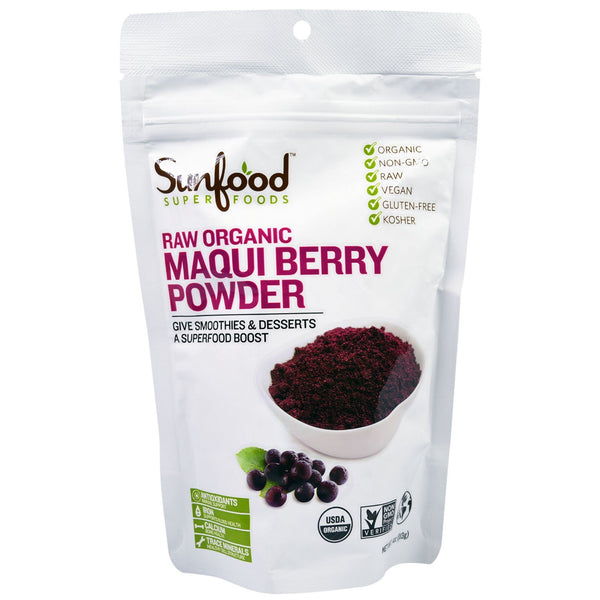 Sunfood, Superfoods, Raw Organic Maqui Berry Powder, 4 oz (113 g) - The Supplement Shop