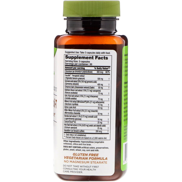LifeSeasons, Glucose Stabili-T Blood Sugar Support, 90 Vegetarian Capsules - The Supplement Shop