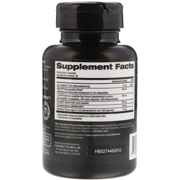 Kaged Muscle, Ferodrox Testosterone Support Matrix, 60 Vegetable Capsules - The Supplement Shop