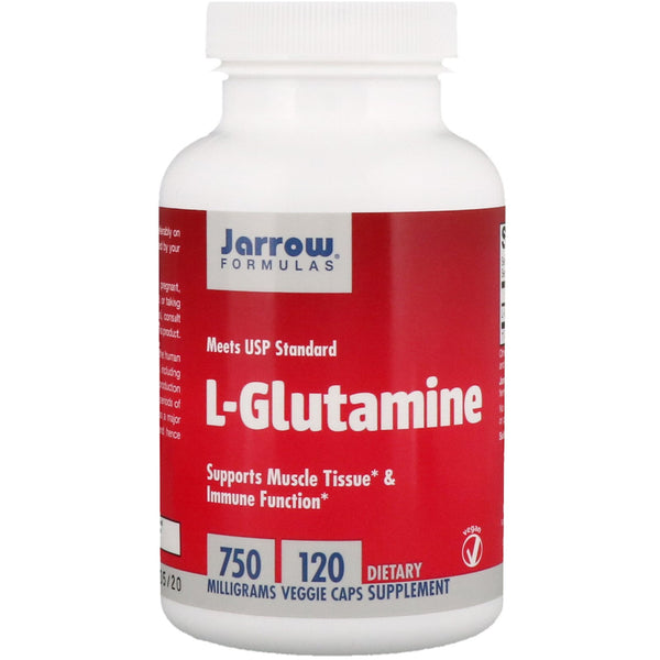 Jarrow Formulas, L-Glutamine, 750 mg, 120 Veggie Caps - The Supplement Shop
