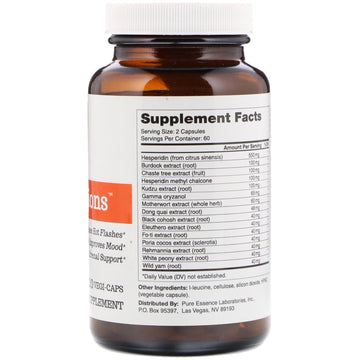 Pure Essence, Transitions, Menopause Support, 120 Vegi-Caps