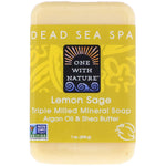 One with Nature, Triple Milled Mineral Soap Bar, Lemon Sage, 7 oz (200 g) - The Supplement Shop