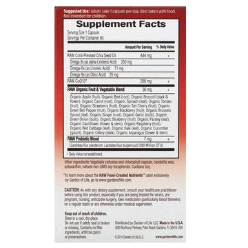 Garden of Life, RAW CoQ10, 60 Vegan Capsules
