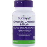 Natrol, Cinnamon, Chromium & Biotin, 60 Tablets - The Supplement Shop