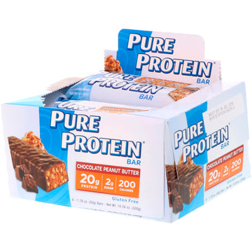 Pure Protein, Chocolate Peanut Butter Bar, 6 Bars, 1.76 oz (50 g) Each