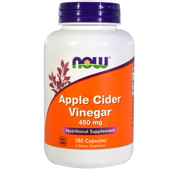 Now Foods, Apple Cider Vinegar, 450 mg, 180 Capsules - The Supplement Shop