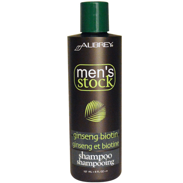 Aubrey Organics, Men's Stock, Shampoo, Ginseng Biotin , 8 fl oz (237 ml) - The Supplement Shop