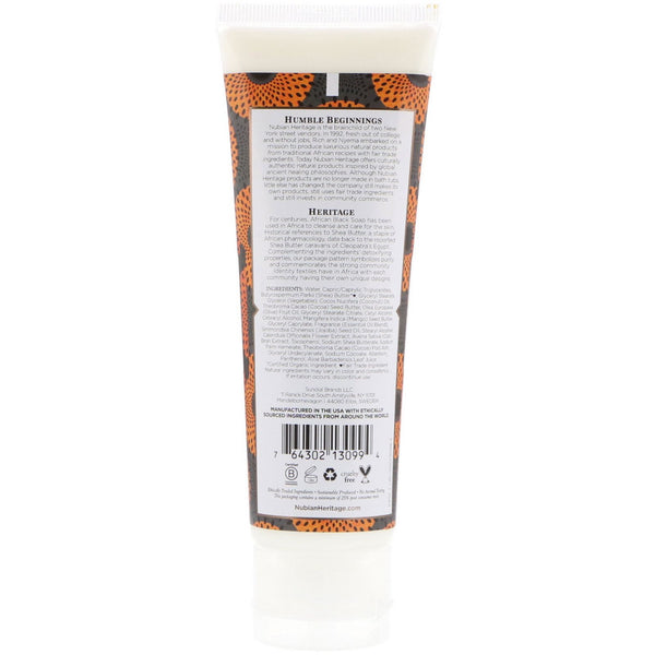 Nubian Heritage, Hand Cream, African Black Soap, 4 fl oz (118 ml) - The Supplement Shop