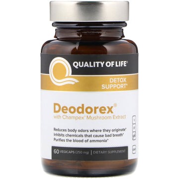 Quality of Life Labs, Deodorex, With Champex Mushroom Extract, 250 mg, 60 VegiCaps